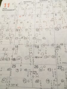 カレンダーを問題演習に使った後